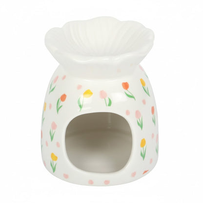 Tulip Print Oil Burner and Wax Warmer