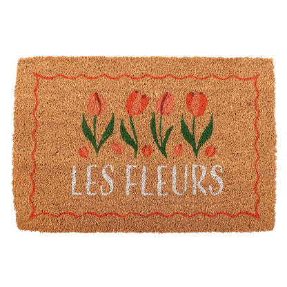 Natural Les Fleurs Tulip Doormat