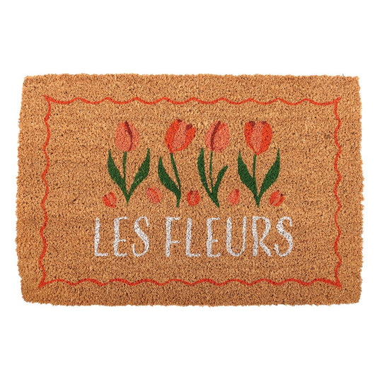 Natural Les Fleurs Tulip Doormat
