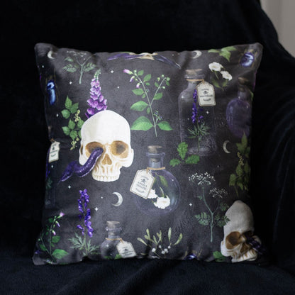 Square Venom & Vines Print Cushion 35cm