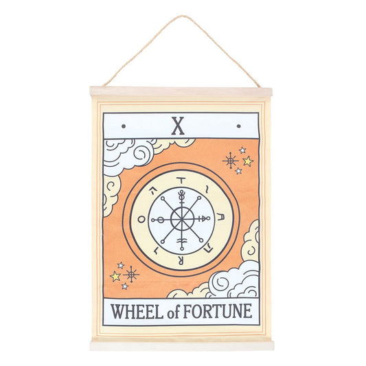 The Wheel of Fortune Vintage Tarot Hanging Wall Art