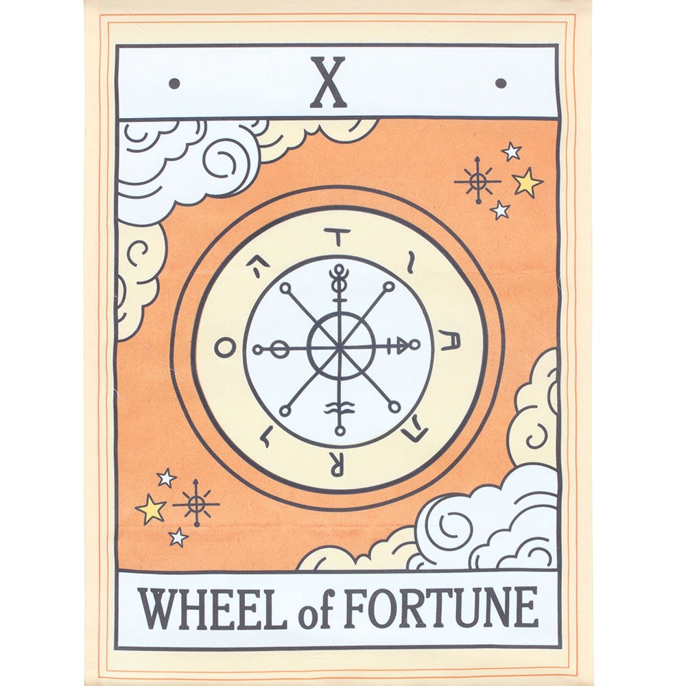 The Wheel of Fortune Vintage Tarot Hanging Wall Art
