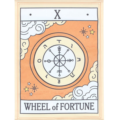 The Wheel of Fortune Vintage Tarot Hanging Wall Art