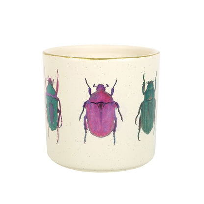 Beetle Print Ceramic Plant Pot