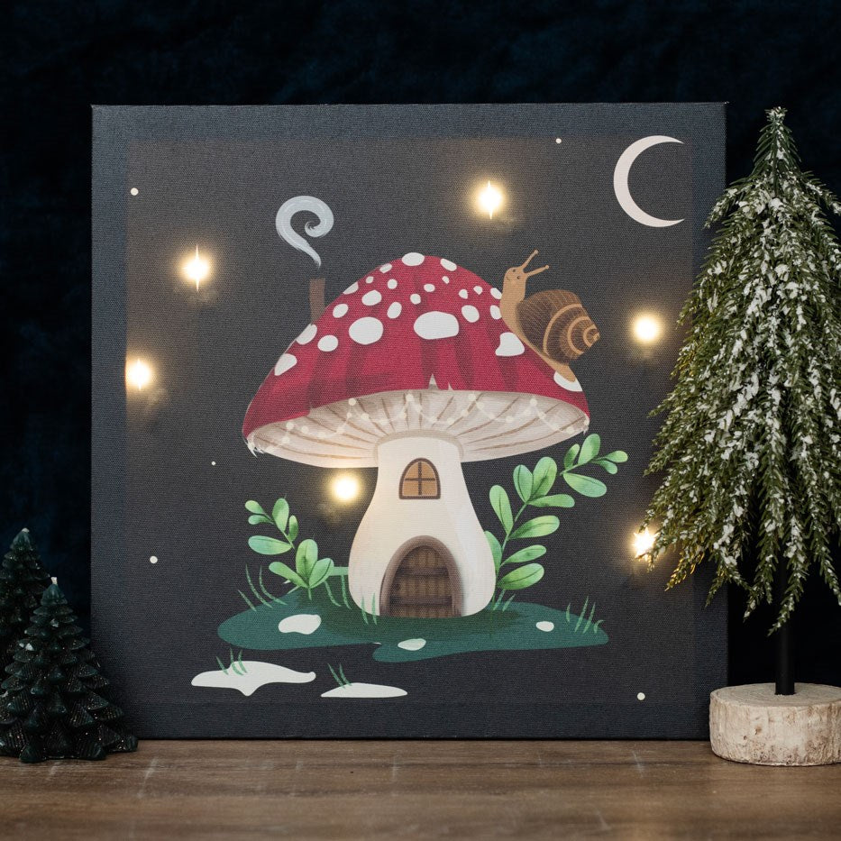 Gnome Sweet Gnome Light Up Canvas Plaque