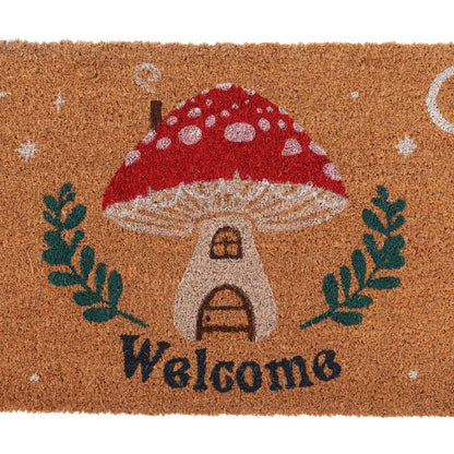 Natural Welcome Mushroom House Doormat