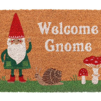 Natural Welcome Gnome Doormat