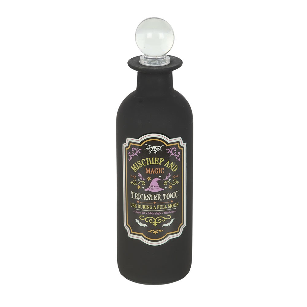Mischief and Magic Decorative Glass Potion Bottle