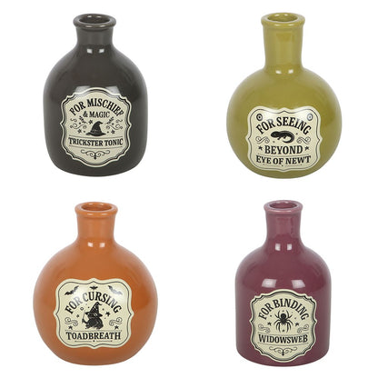 Set of 4 Potion Bottle Vases and Candle Holders
