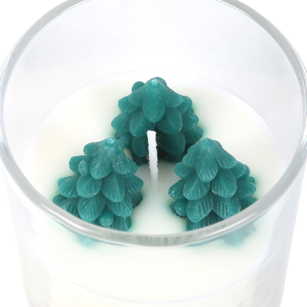 Unscented Winter Wonderland Candle with Tree Scene