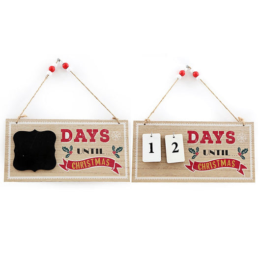 Days Until Christmas Hanging Plaque
