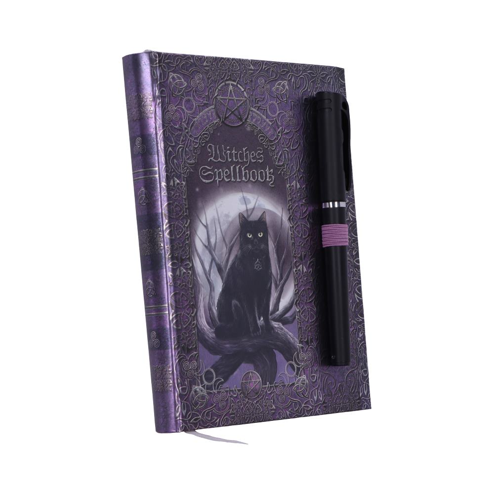 Embossed Black Cat Witches Spell Book  A5 Journal with Pen