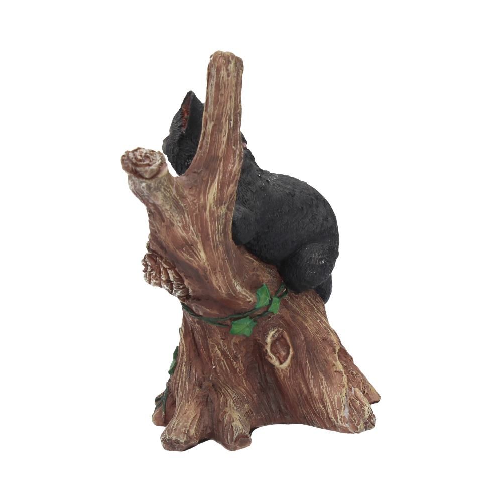 Onyx Cat in Tree Figurine