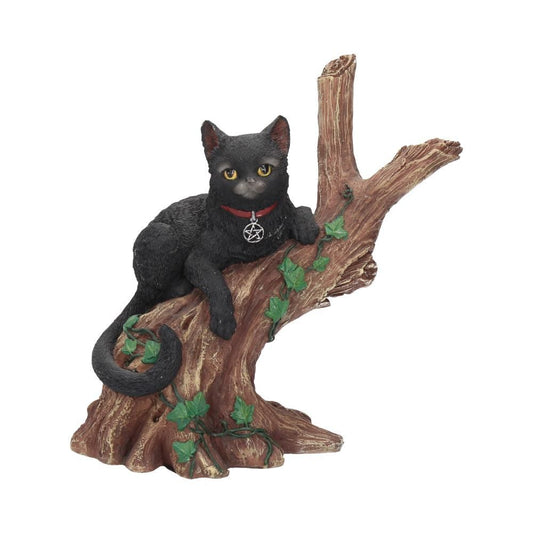 Onyx Cat in Tree Figurine