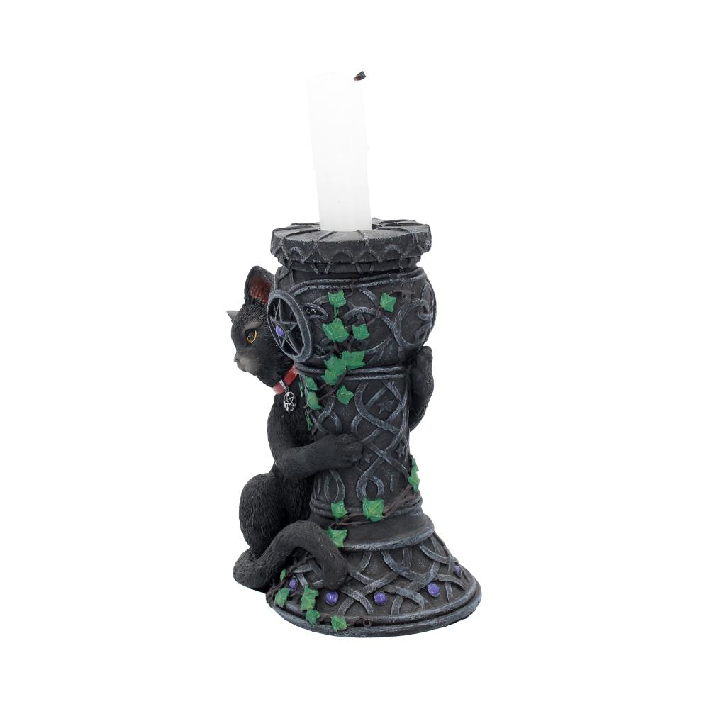 Midnight Cat Candle Holder 15cm