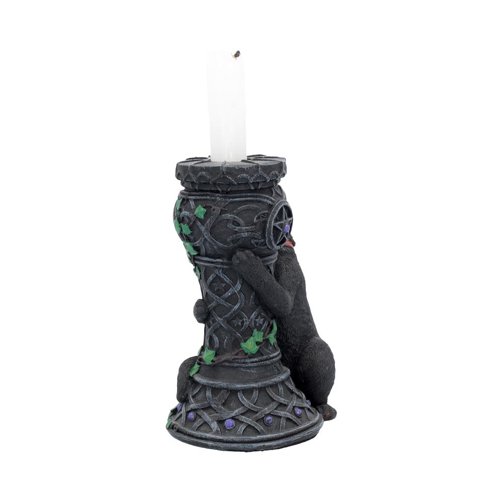 Midnight Cat Candle Holder 15cm