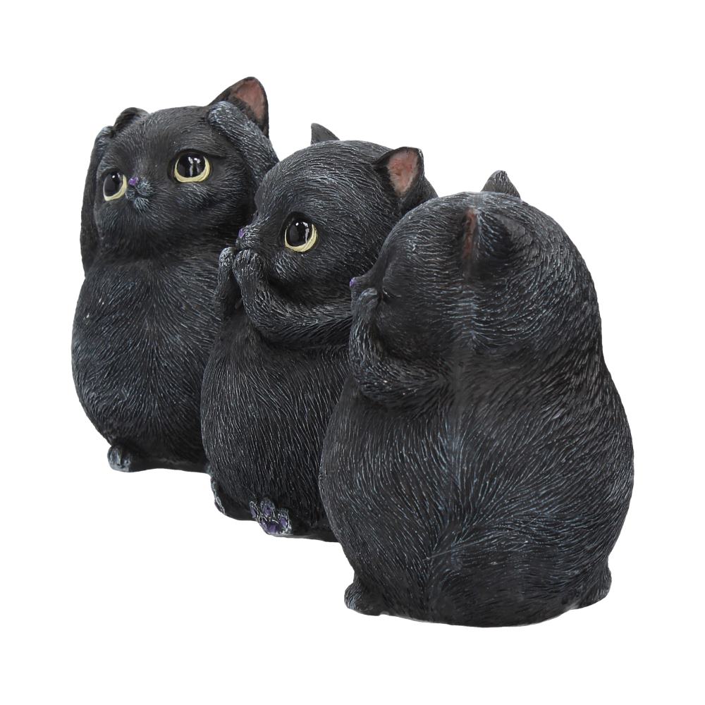 Three Wise Fat Cat Figurines 8.5cm