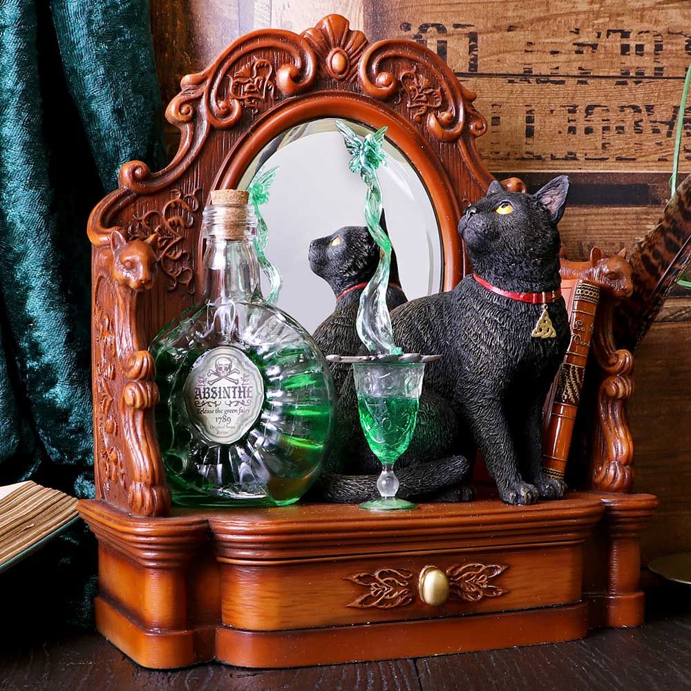 Lisa Parker Absinthe Cat and Green Fairy Figurine