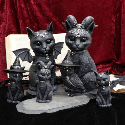 Pawzuph Horned Occult Cat Figurine