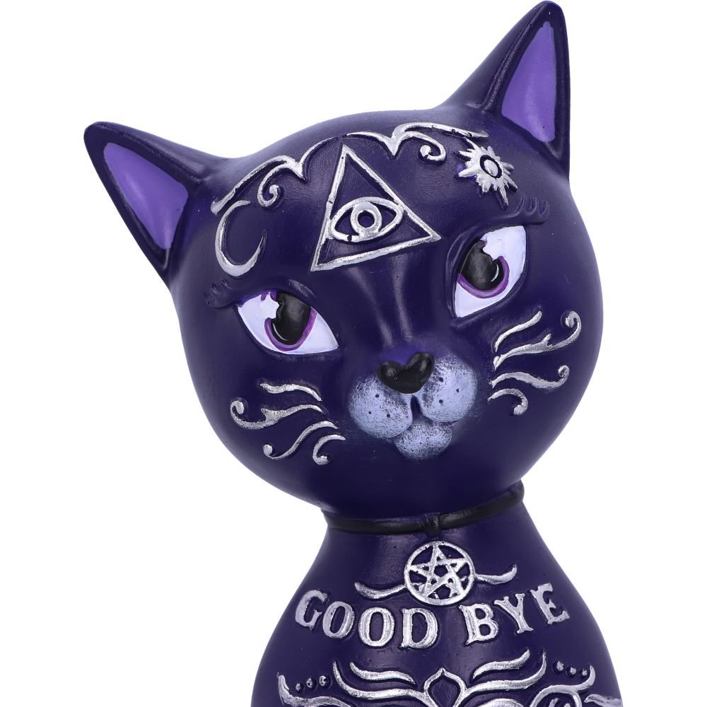 Purple Mystic Kitty Ouija Cat Figurine