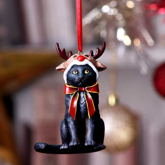 Lisa Parker Reindeer Cat Hanging Ornament 9cm