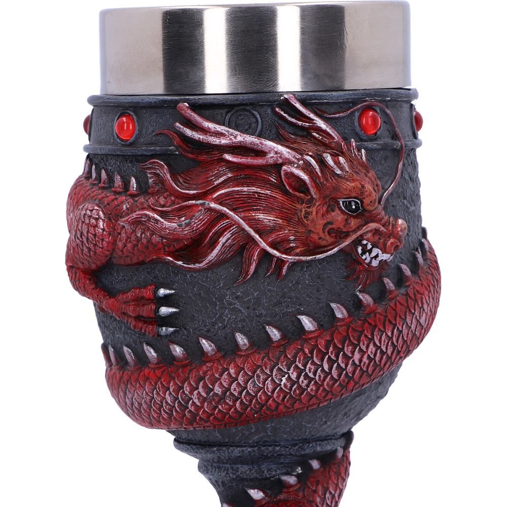 Dragon Coil Goblet Red 20cm