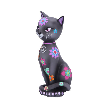 Hippy Kitty Black Cat Ornament  26cm