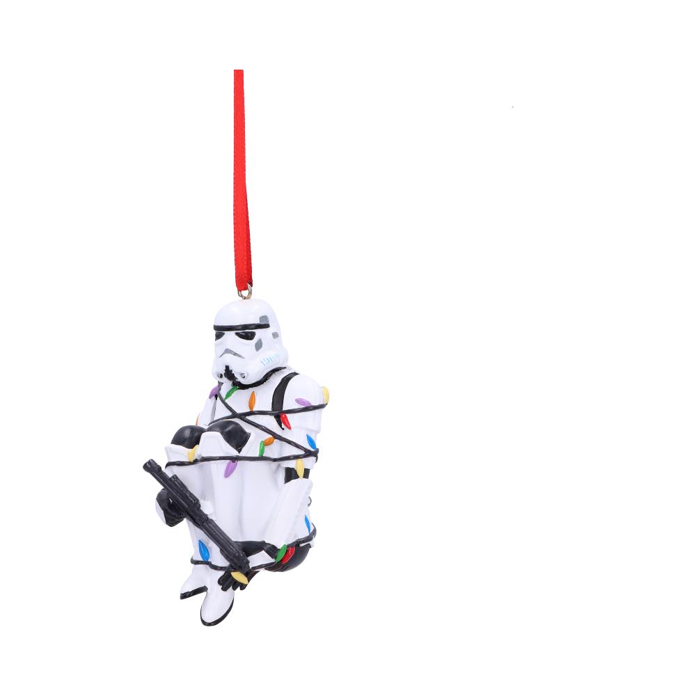 Stormtrooper In Fairy Lights Hanging Ornament 9cm