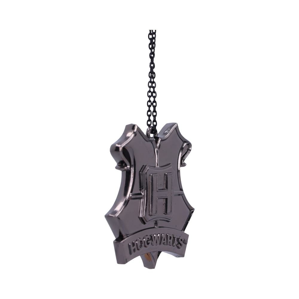 Harry Potter Hogwarts Crest Silver Weighted Hanging Ornament 6cm