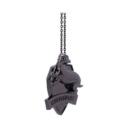 Harry Potter Hufflepuff Crest Silver Weighted Hanging Ornament 6cm