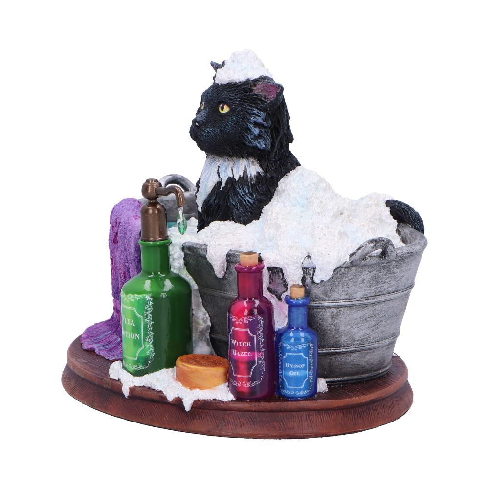 Black Cat Bath Time Figurine by Lisa Parker