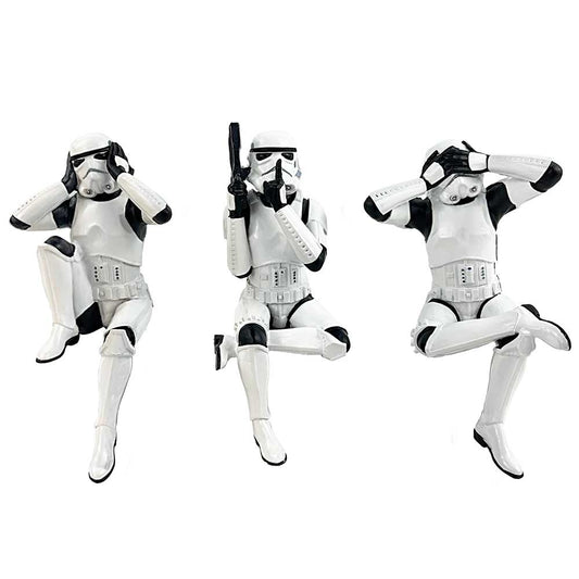 Three Wise Sitting Stormtroopers 11cm