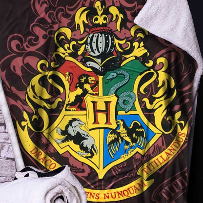 Harry Potter Hogwarts Crest Soft To Touch Throw 100 x 150cm