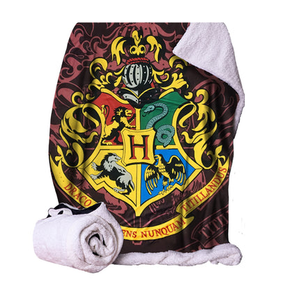 Harry Potter Hogwarts Crest Soft To Touch Throw 100 x 150cm