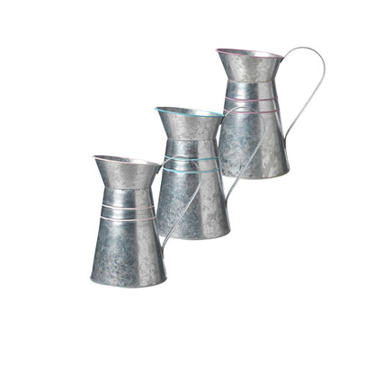 Silver Striped Jug - Pink