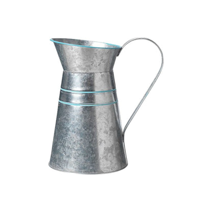 Silver Striped Jug - Duck Egg Blue