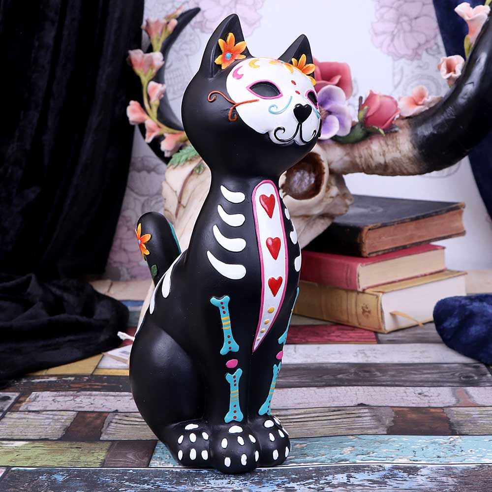 Sugar Puss Figurine Day of the Dead Cat Ornament