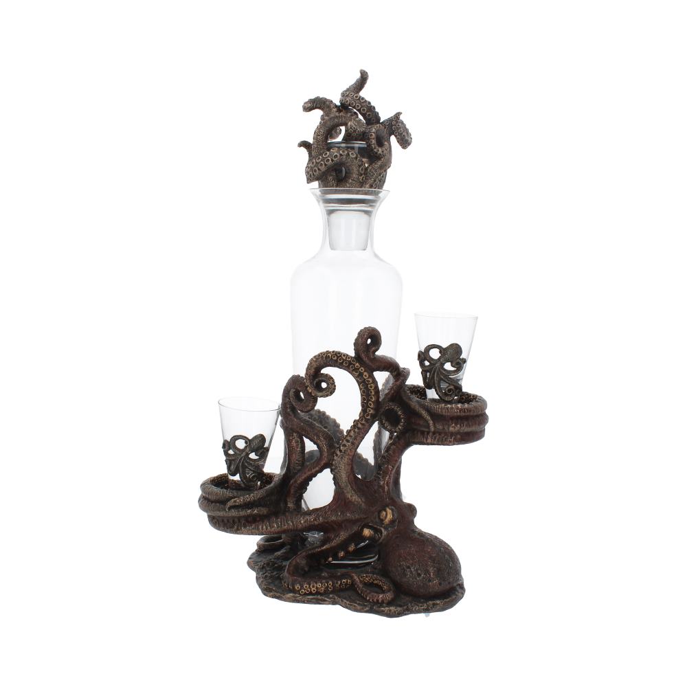 Tentacle Temptation Octopus Squid Bottle and Shot Glass Holder