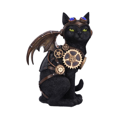 Steampunk Black Cat Pilot Figurine