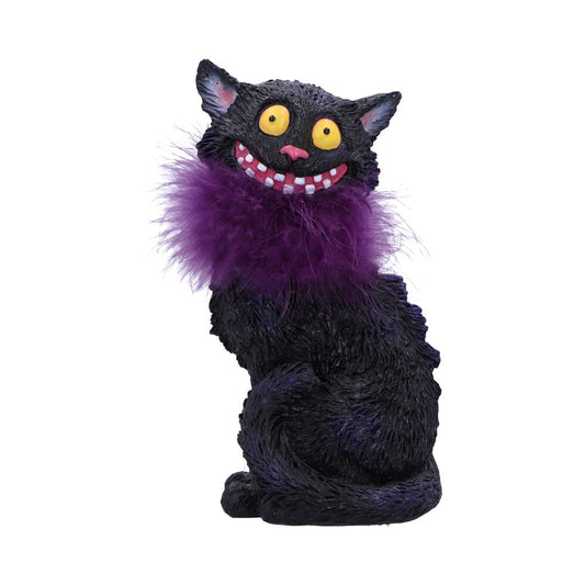 Furgus Black Cat Feather Boa Figurine 19.5cm