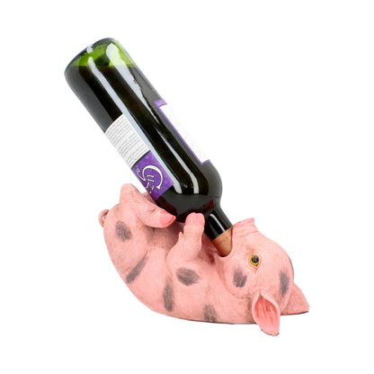 Pink Pig Piglet Guzzler Wine Bottle Holder