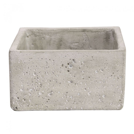 Square Cement Plant Pot - 18cm