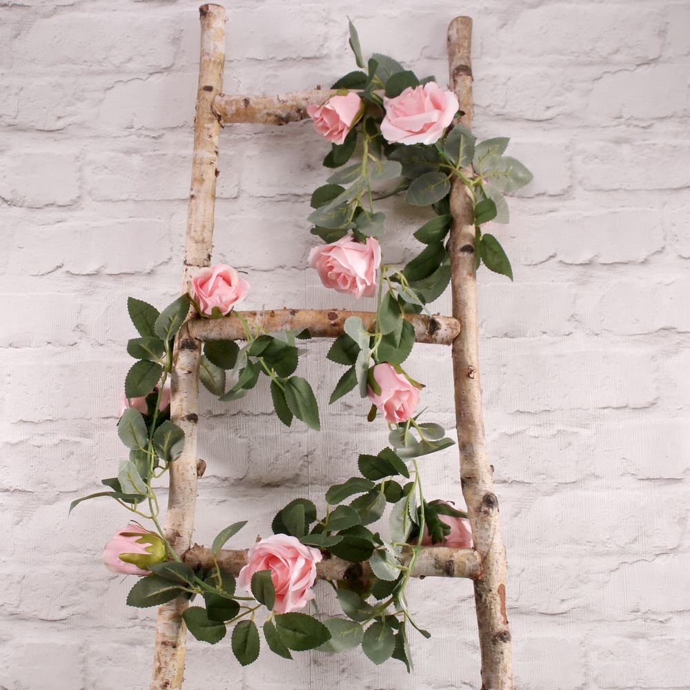 Artificial Silk Rose Garland - Pink