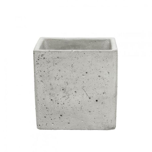 Cube Cement Plant Pot - 12cm