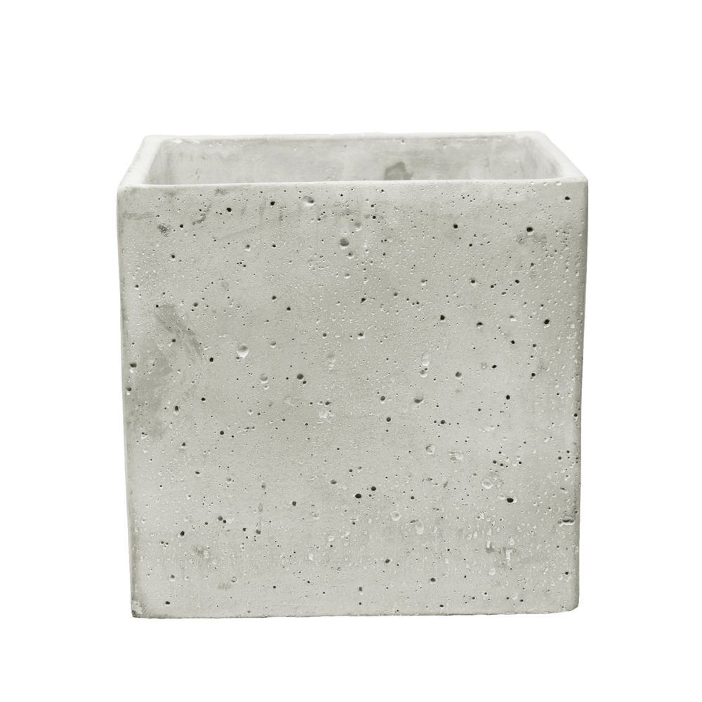 Cube Cement Plant Pot - 14cm
