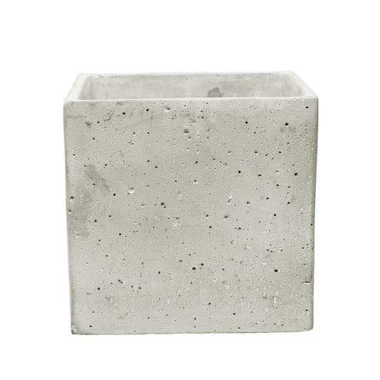 Cube Cement Plant Pot - 14cm