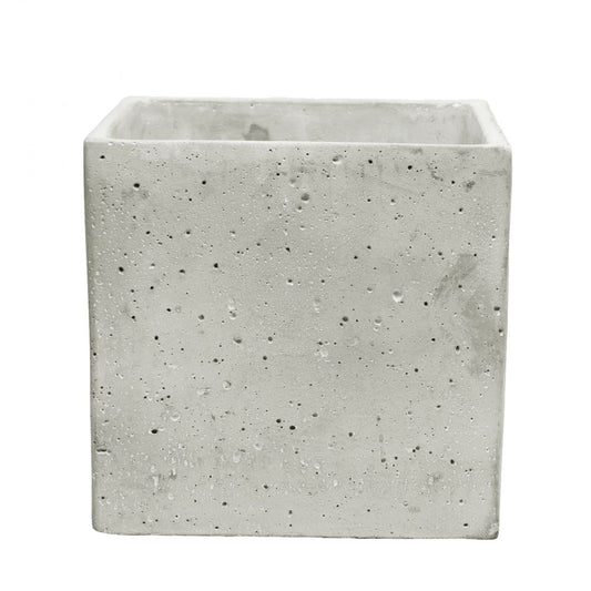 Cube Cement Plant Pot - 18cm