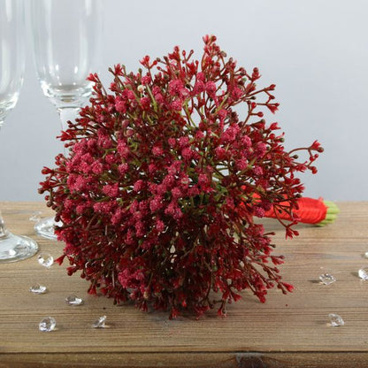 Artificial Gypsophila Bouquet Red