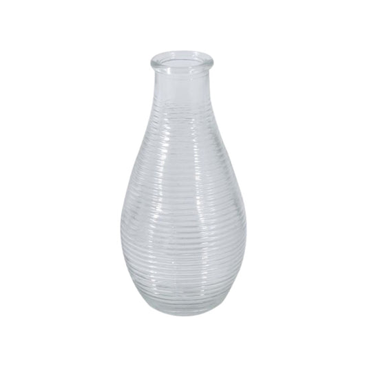 Ribbed Glass Bud Vase 14.5cm