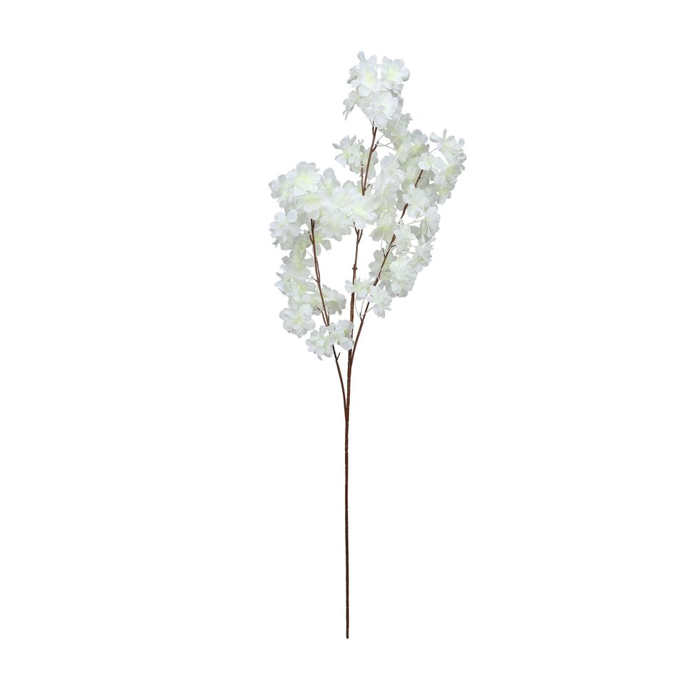 White Artificial Silk Cherry Blossom Spray 98cm